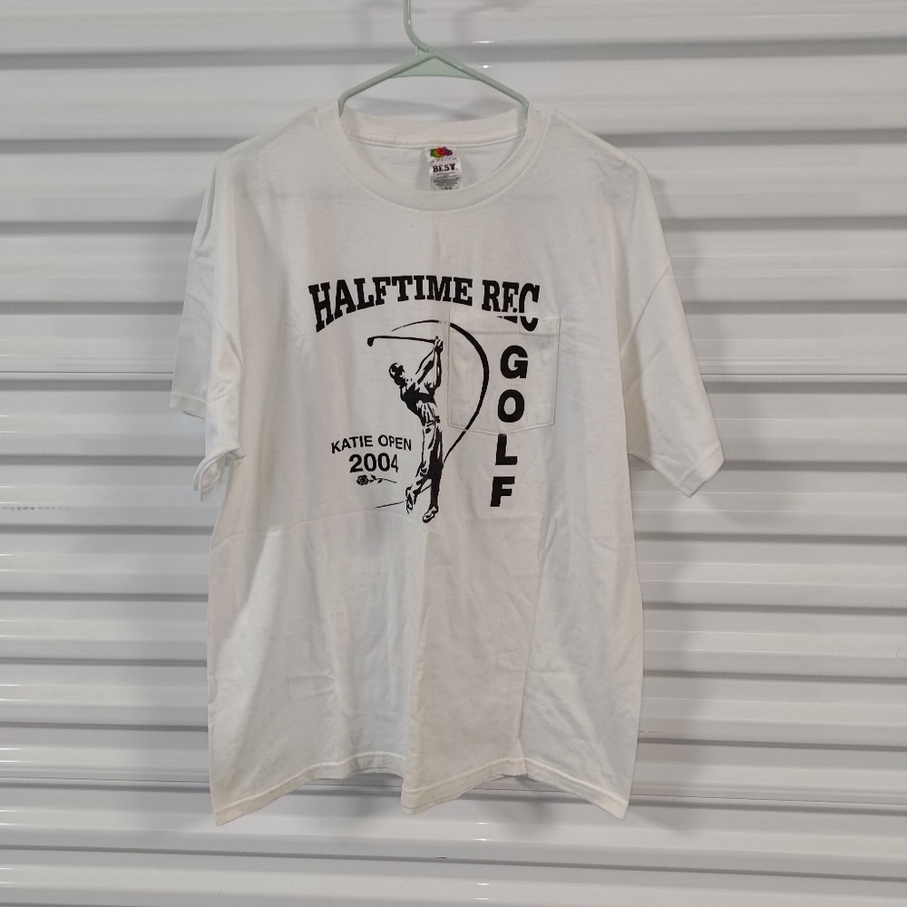 Vtg 2004 Katie Open Halftime Rec Golf Crewneck Short Sleeve T-shirt L